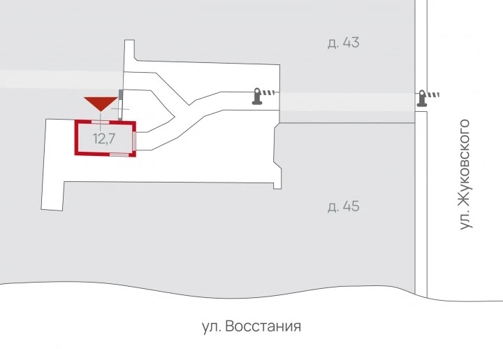 Здание 12 кв.м. у стации метро "Площадь Восстания"